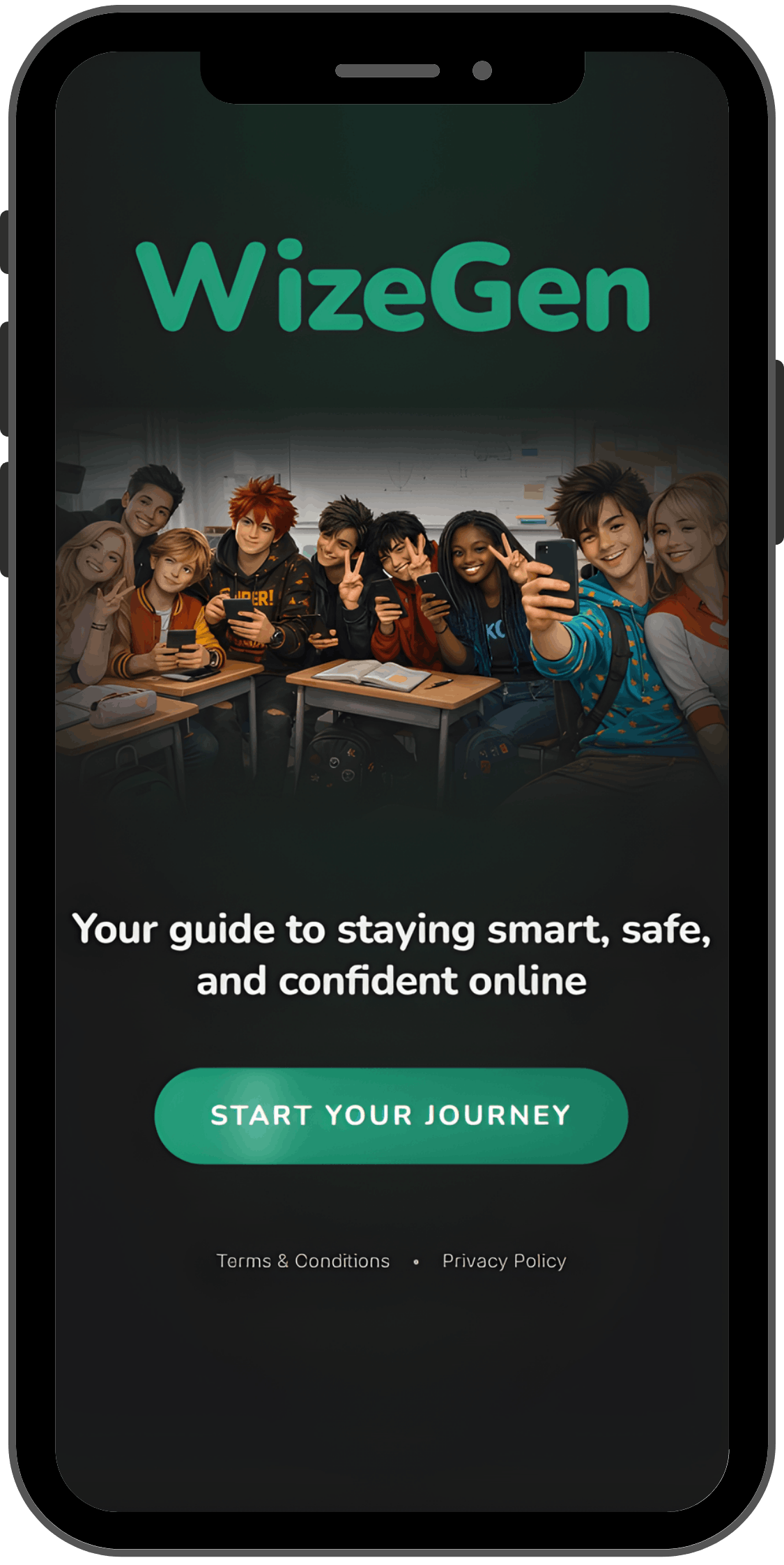 WizeGen welcome screen